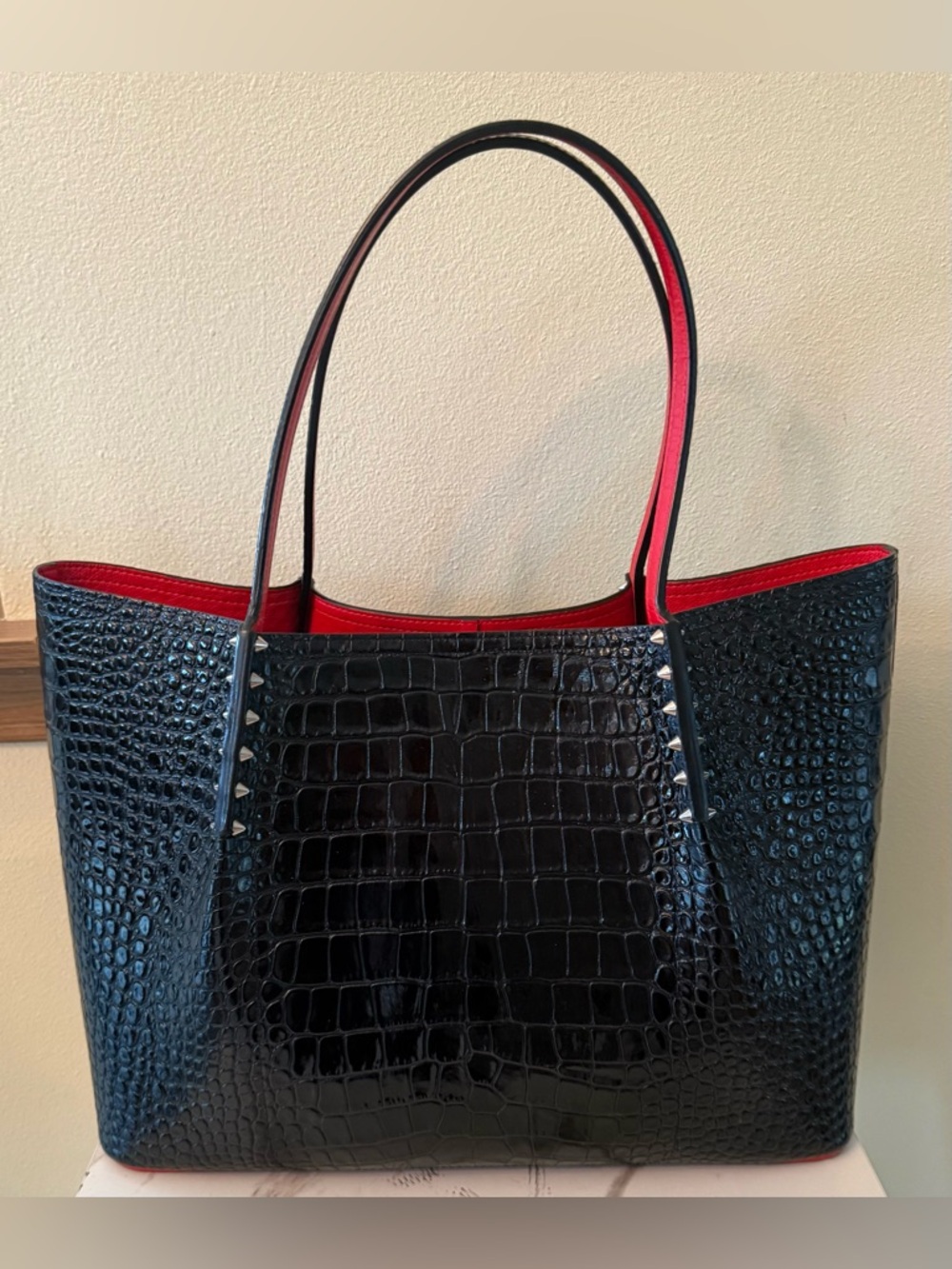 Christian Louboutin Large Black Patent Cabarock Tote, Very good condition - Picture 2 of 16